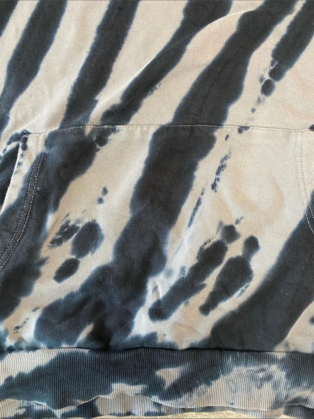 Forever 21 Black & Gray Tie-Dye Zip-Up Hoodie with Yellow Sun Logo